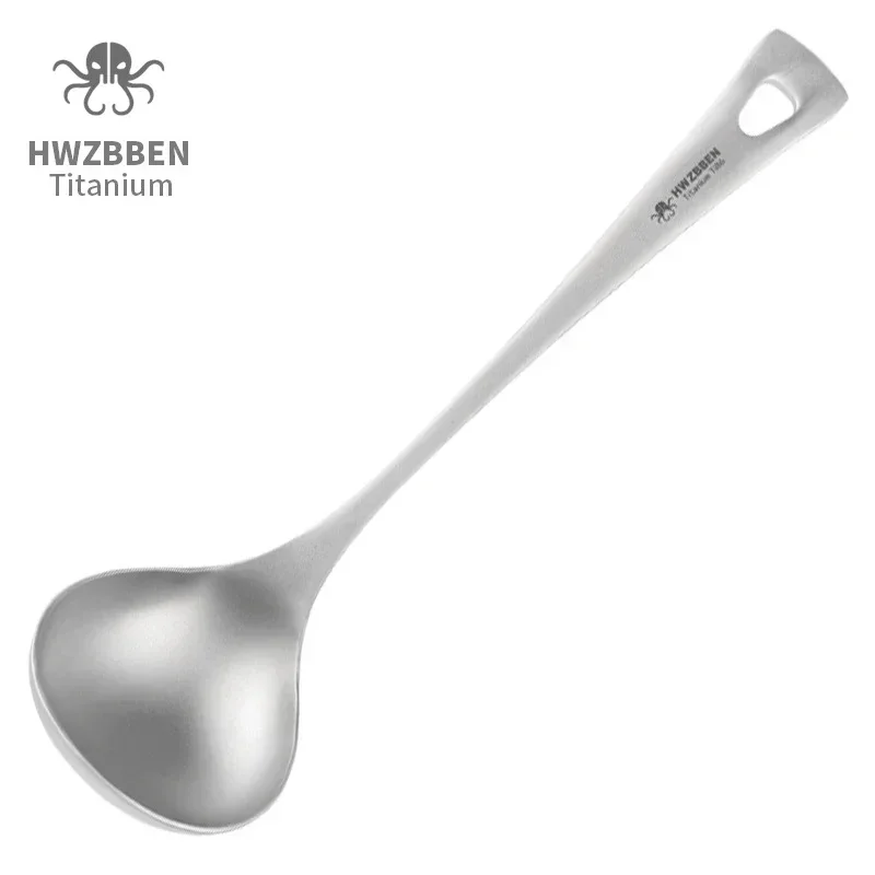 Camping Cooking Handle - HWZBBEN-ملاعق حساء التيتانيوم مع مقبض طويل