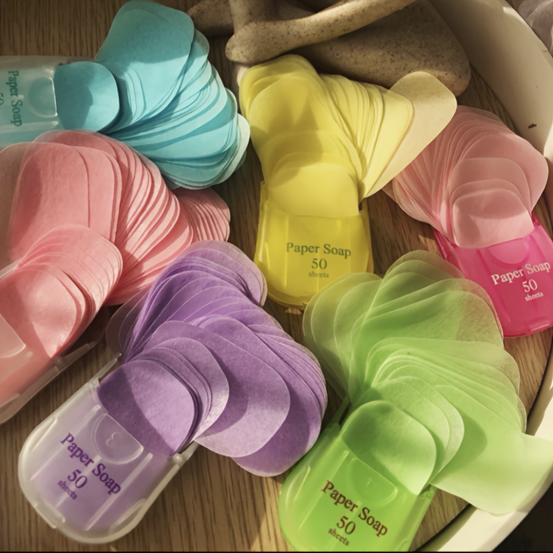 Biodegradable Soap Camp - 50 قطعة من أوراق الصابون المحمولة