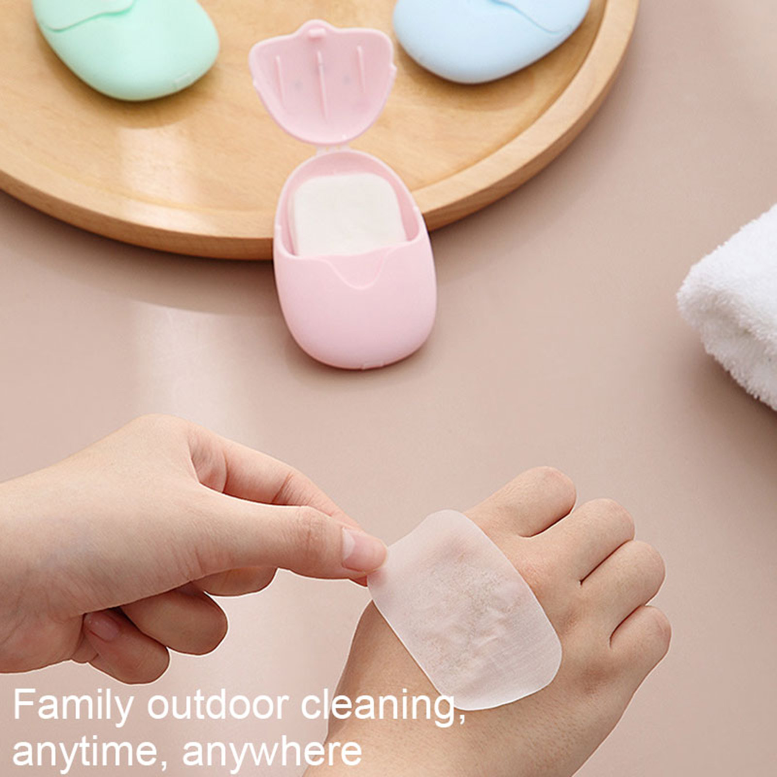 Biodegradable Soap Camp - 50 قطعة أقراص الصابون المحمولة في