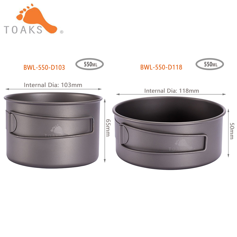 TOAKS BWL-550 التخييم التيتاني - مراجعة Camping Outdoor Cooking Equipment وسعره
