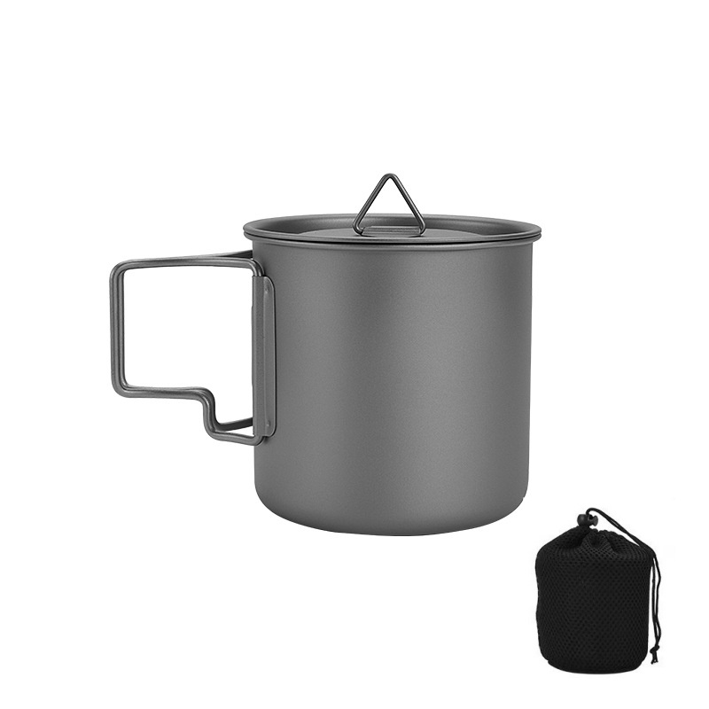 كوب تخييم من التيتانيوم بمقبض  - مراجعة Camping Cooking Handle وسعره