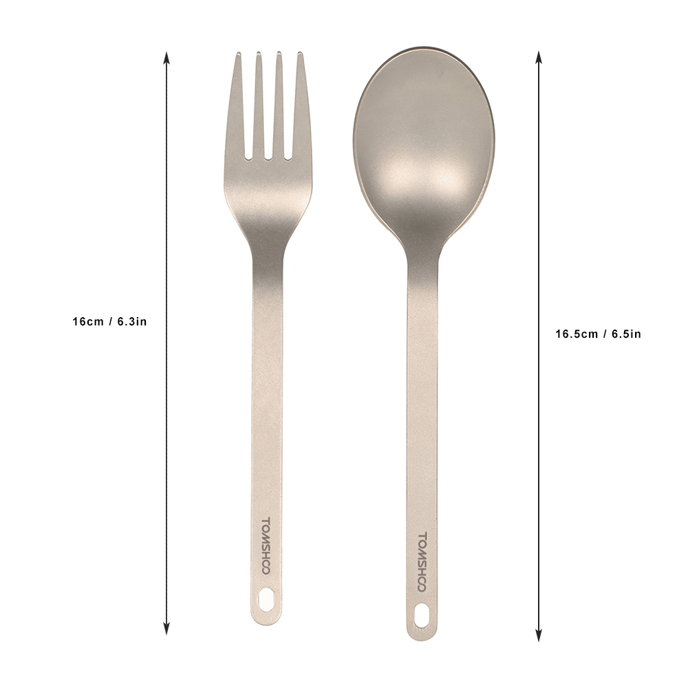 TOMSHOO أدوات مائدة من التيتان - مراجعة Camping Cooking And Cutlery Set وسعره