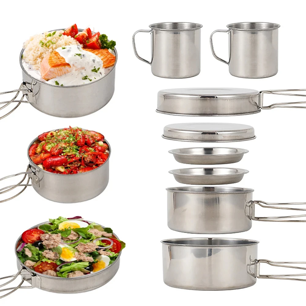 8 قطعة/المجموعة التخييم تجهيزا - مراجعة Camping Cooking Essentials وسعره