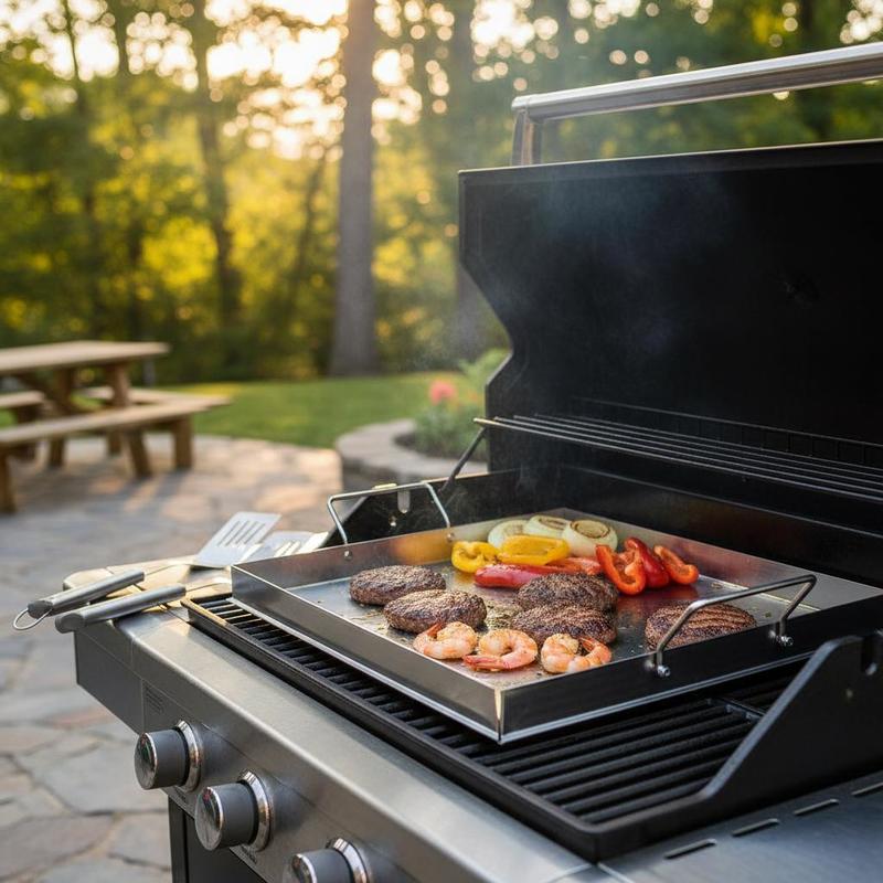 شواية مسطحة عالمية مقاس 18x16  - مراجعة Camping Cooking Handle وسعره