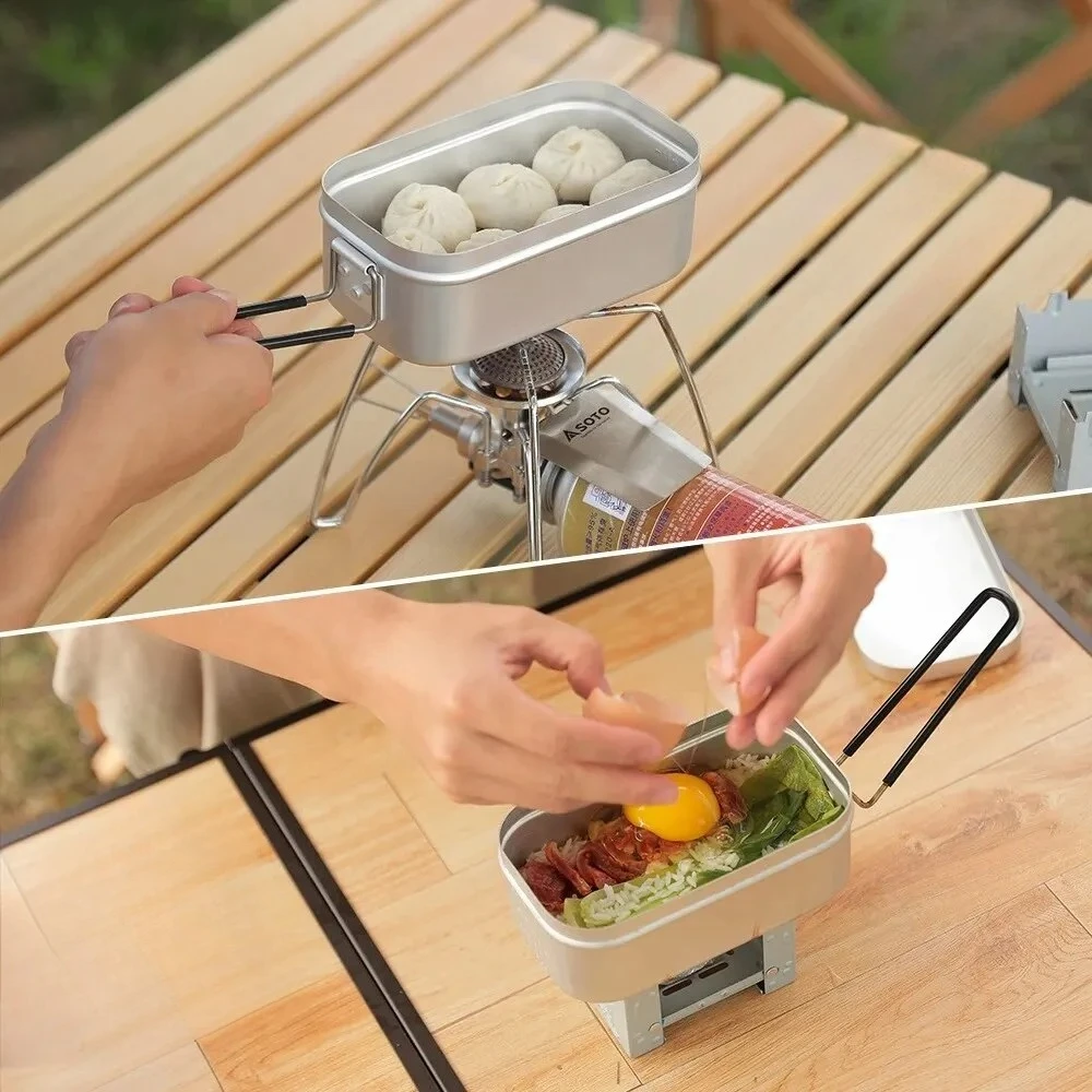 800/1400 مللي صناديق الغداء ال - مراجعة Camping Outdoor Cooking Table وسعره