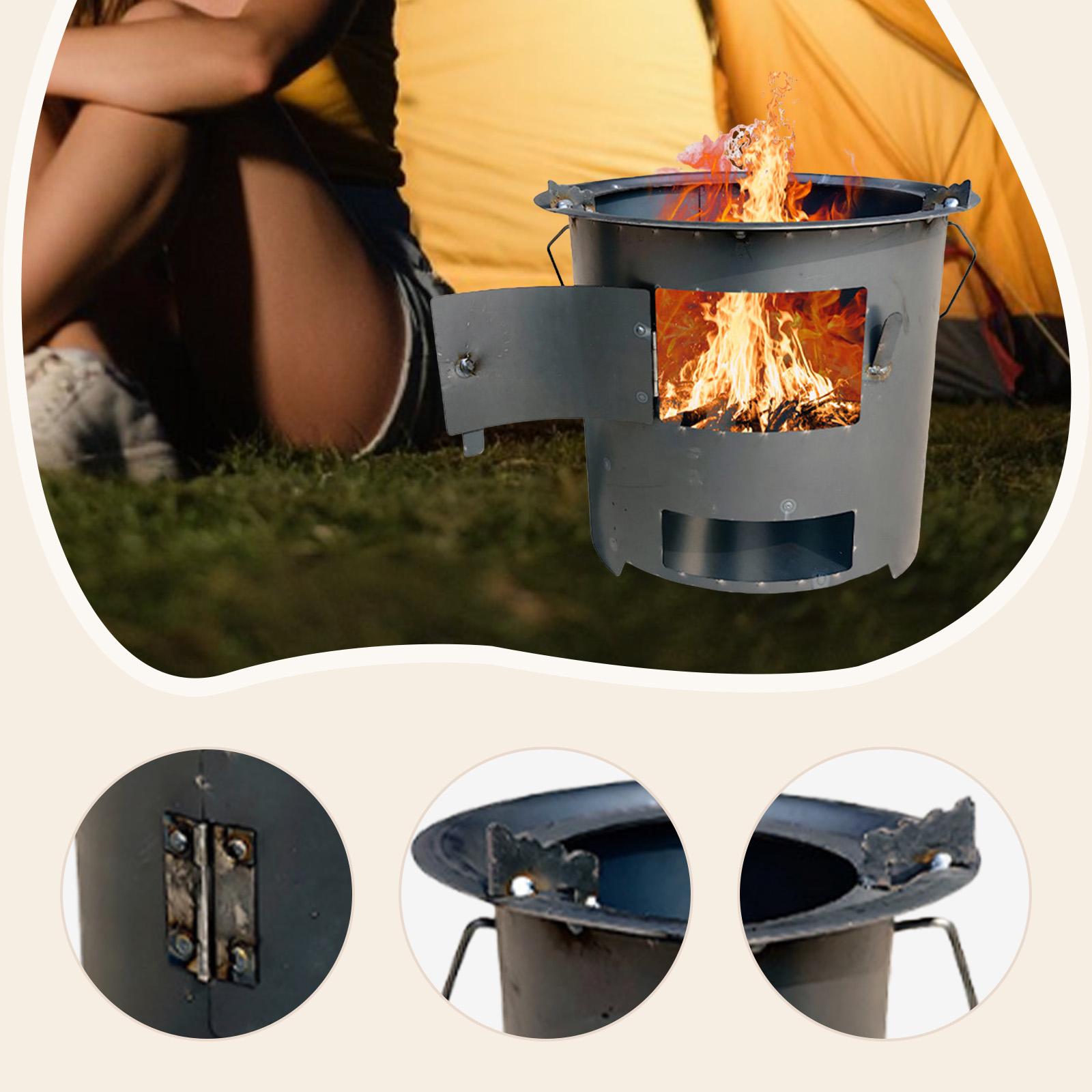 موقد خشبي للتخييم قابل للطي، ش - مراجعة Camping Cooking Fire Pit وسعره