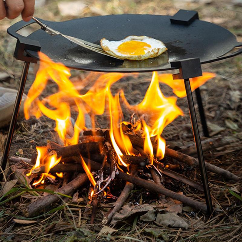 حامل ثلاثي للتخييم للطهي في ال - مراجعة Camping Cooking Fire Pit وسعره