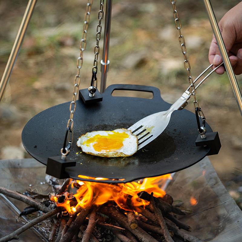 حامل ثلاثي للتخييم للطهي في ال - مراجعة Camping Cooking Fire Pit وسعره