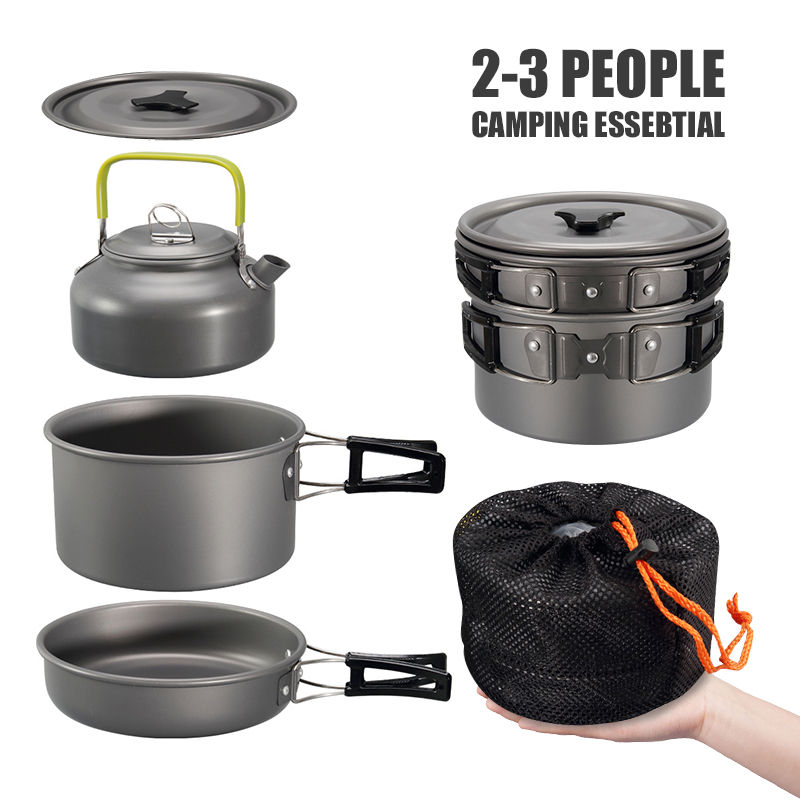 WESTTUNE التخييم طقم حلل استان - مراجعة Camping Cooking Essentials وسعره