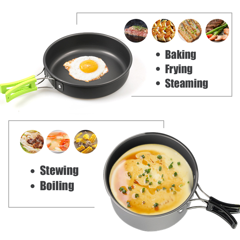 WESTTUNE التخييم طقم حلل استان - مراجعة Camping Cooking Essentials وسعره