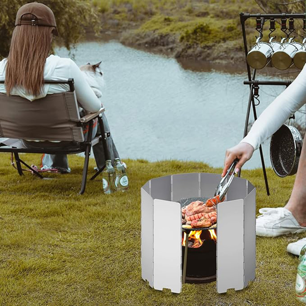 واقي رياح قابل للطي للمواقد بـ - مراجعة Camping Cooking Disc وسعره