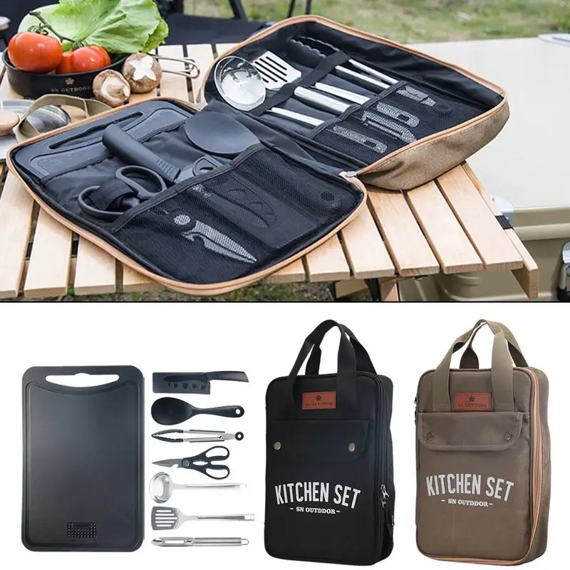 طقم أدوات طهي للتخييم مكون من  - مراجعة Camping Cooking And Cutlery Set وسعره