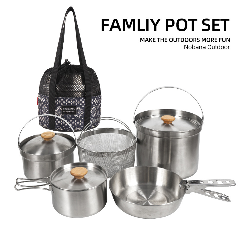 NOBANA أحدث في الهواء الطلق أو - مراجعة Camping Cooking And Cutlery Set وسعره