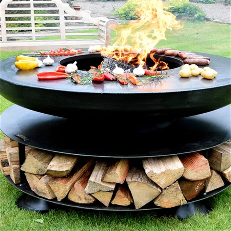 شواية باربيكيو للتخييم على شكل - مراجعة Camping Cooking Fire Pit وسعره