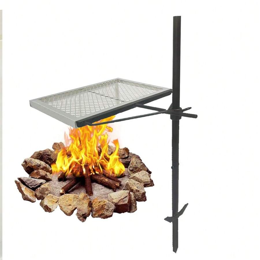 360 °   شواية نار قابلة للتعدي - مراجعة Camping Cooking Fire Pit وسعره
