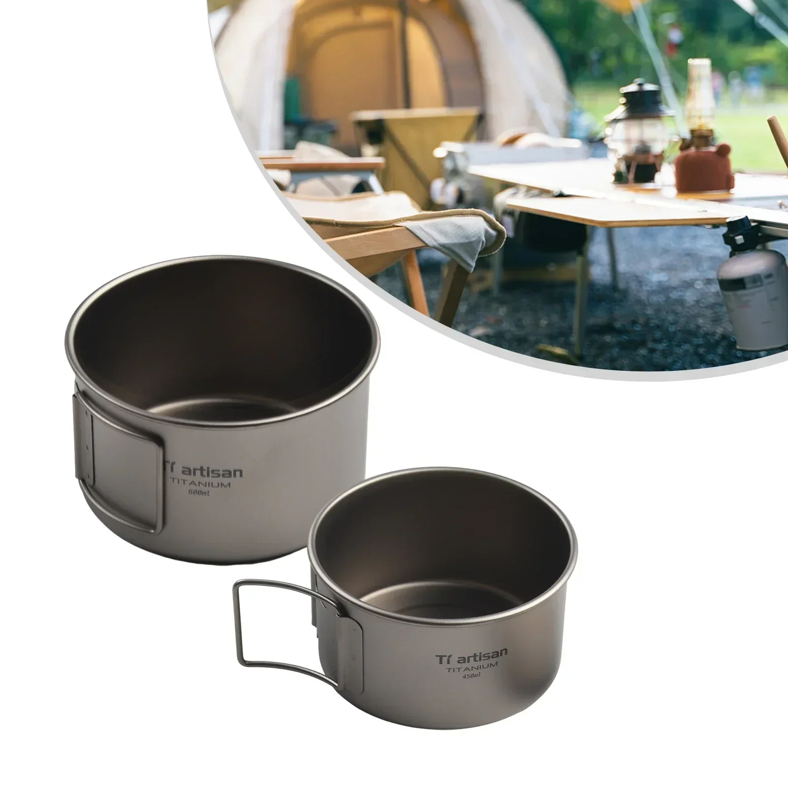وعاء التيتانيوم مع مقبض قابل ل - مراجعة Camping Cooking Handle وسعره