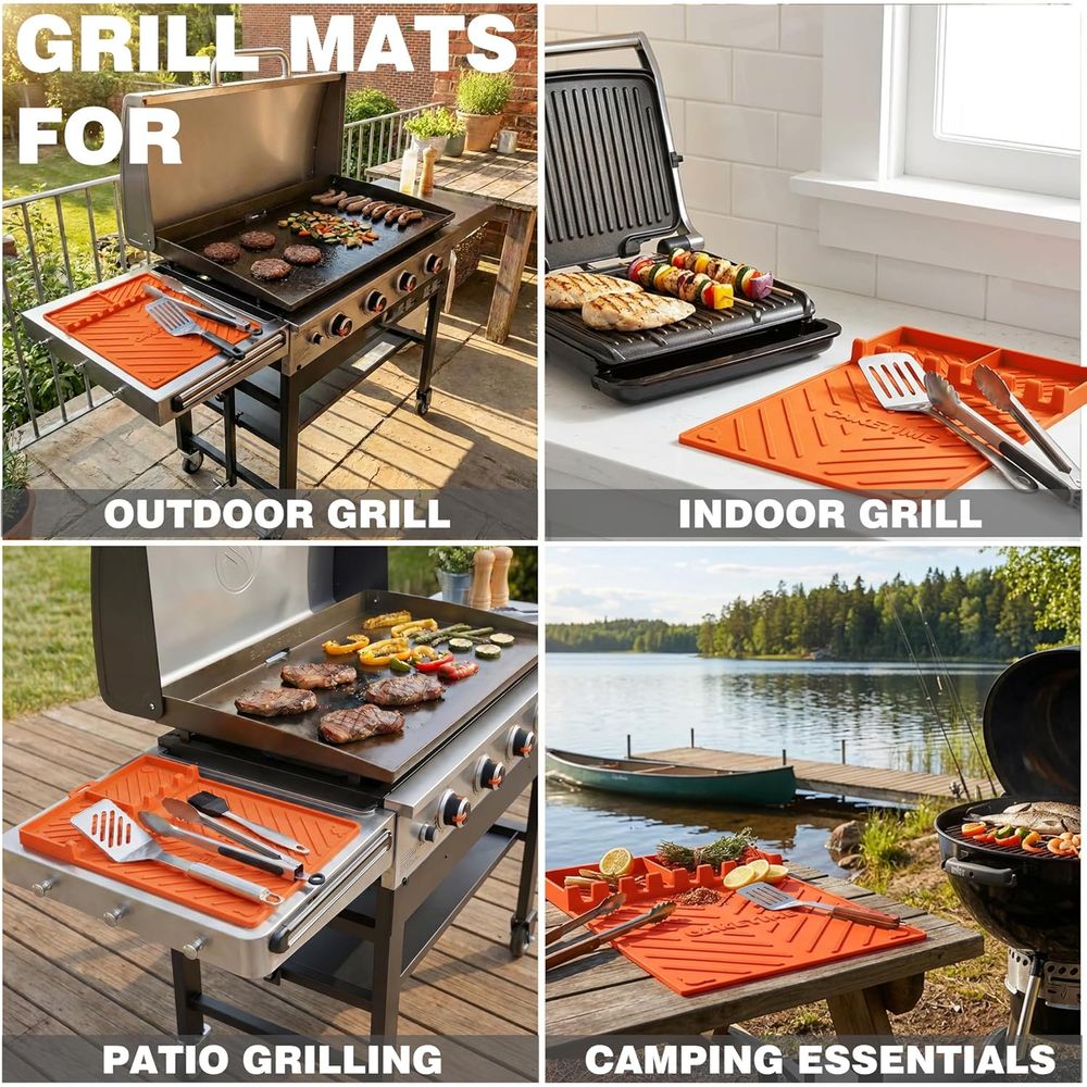حصائر شواء سيليكون أو ملحقات ا - مراجعة Cooking Outdoor Camping وسعره