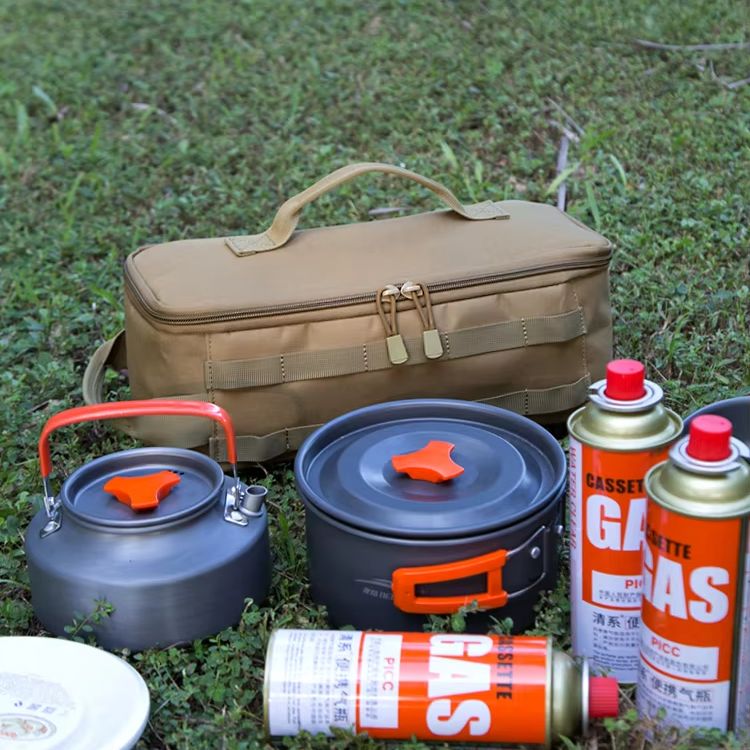 حقيبة تخزين أدوات الطهي من قما - مراجعة Camping Outdoor Cooking Equipment وسعره