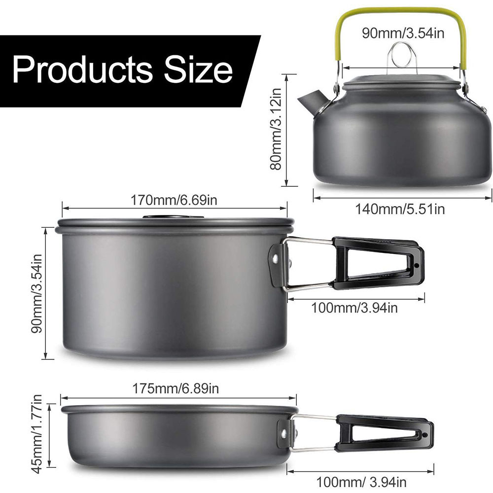 مجموعة أدوات الطهي للتخييم الخ - مراجعة Camping Outdoor Cooking Equipment وسعره
