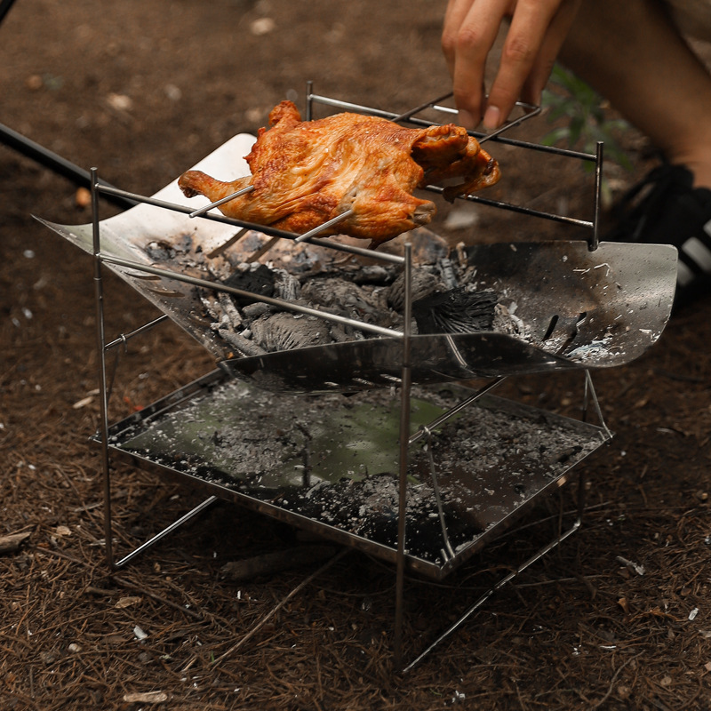 حرق الخشب موقد للتخييم المحمول - مراجعة Camping Cooking Fire Pit وسعره